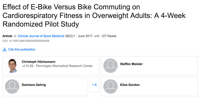 overweight electric bike study