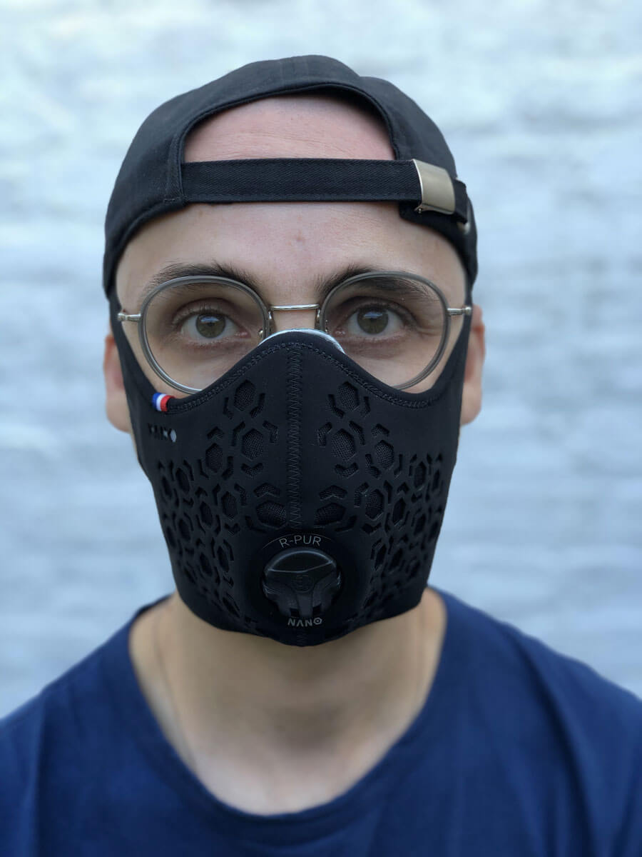 R-PUR Nano Light Noir - Masque anti-pollution FFP3 réfléchissant - Masque  de protection - R-PUR